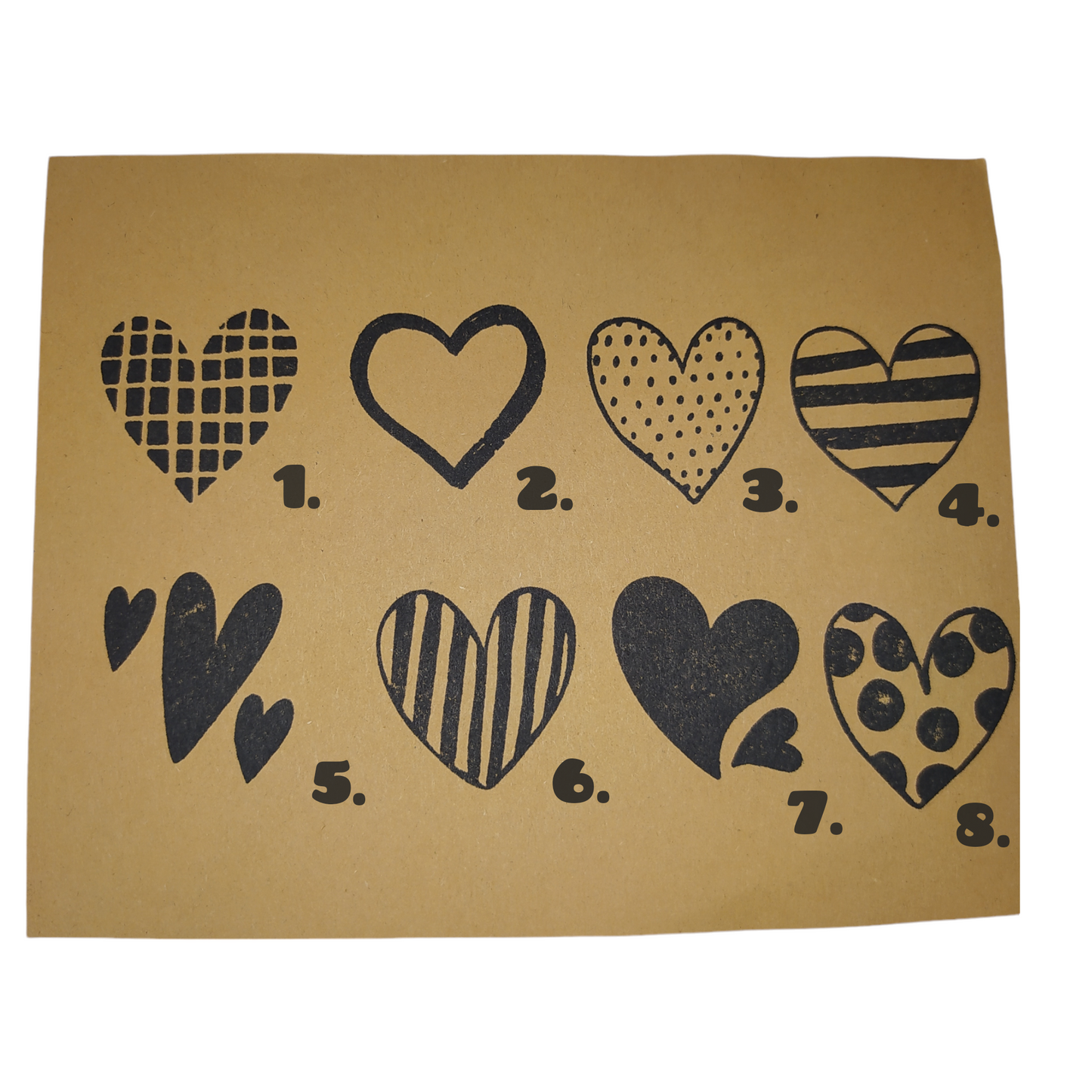 Σφραγίδες heart - χειροποίητες